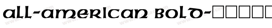 all-American bold字体转换